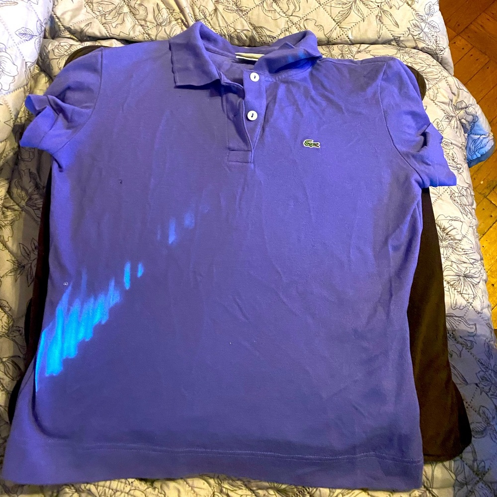 Brand new without tags vintage Lacoste T-shirt, purple size 10